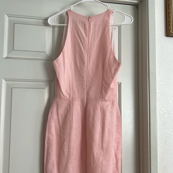 COPY - Zara Linen Pink Midi Dress - Picture 5 of 7